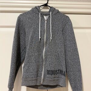 American Apparel gray zip hoodie XS fleece sweatshirt